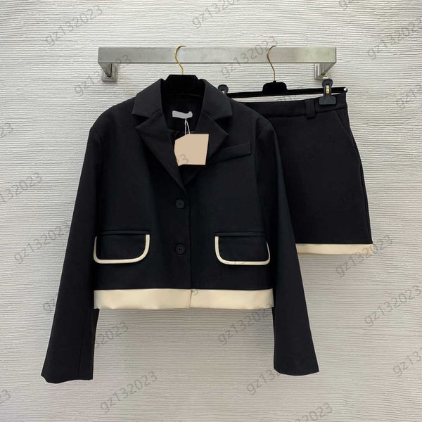 brand womens two pieces dress contrast color edge stitching loose slimming suit jacket collocation high waist pockets skirt fashion socialit, White
brand womens two pieces dress contrast color edge stitching loose slimming suit jacket collocation high waist pockets skirt fashion socialit, White