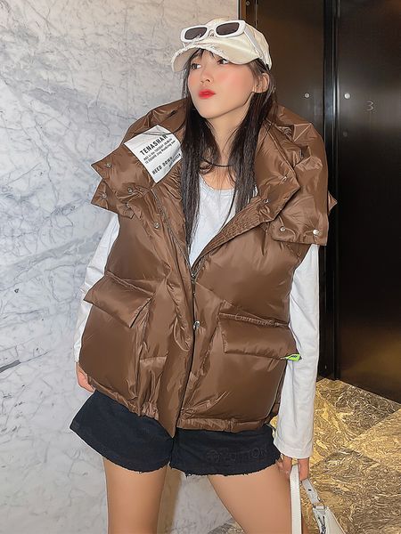 women's vests vest women's fashionable hooded down cotton coat loose korean vest european station waistcoat outwear 221202, Black;white
women's vests vest women's fashionable hooded down cotton coat loose korean vest european station waistcoat outwear 221202, Black;white