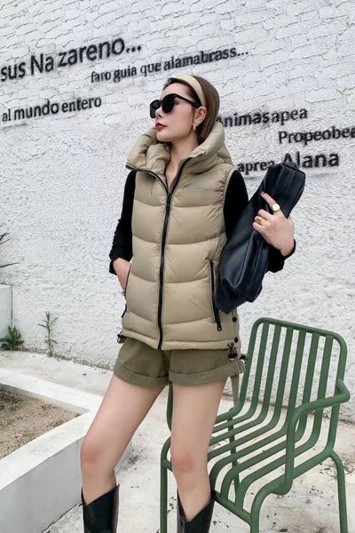 brand women's jackets designer design single hooded pure color bread jacket vest and bread jacket style little vest fashionable, Black;brown
brand women's jackets designer design single hooded pure color bread jacket vest and bread jacket style little vest fashionable, Black;brown