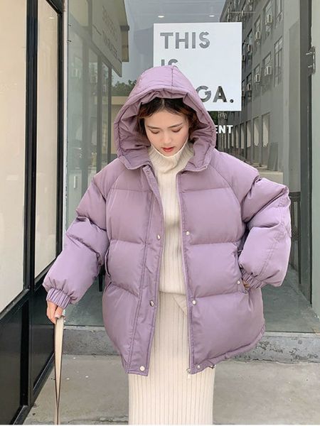 women's down parkas women short jacket winter thick hooded cotton padded coats female korean loose puffer ladies oversize outwear 22120, Black
women's down parkas women short jacket winter thick hooded cotton padded coats female korean loose puffer ladies oversize outwear 22120, Black