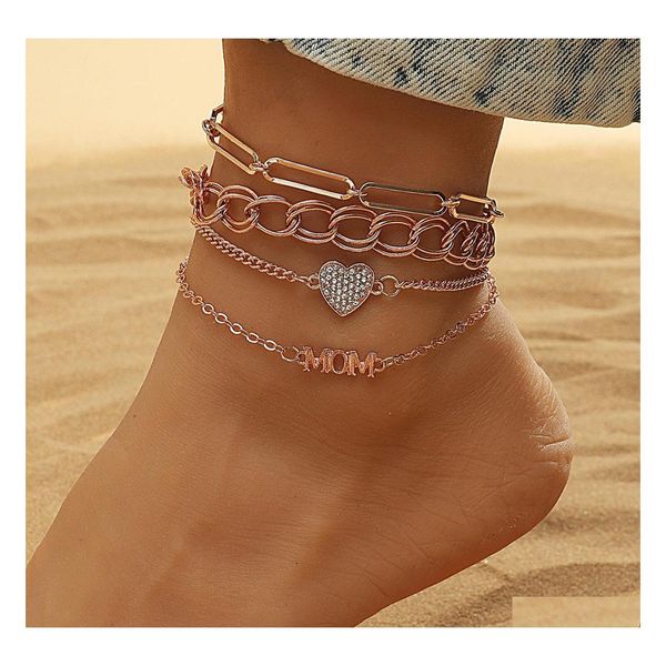 anklets fashion jewelry mti layer anklet set heart letters charms pendant geometric chain anklets drop delivery dhst1, Red;blue
anklets fashion jewelry mti layer anklet set heart letters charms pendant geometric chain anklets drop delivery dhst1, Red;blue