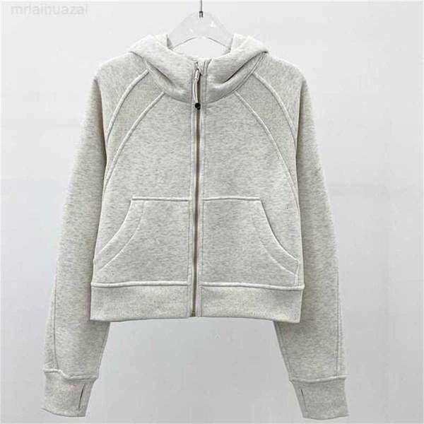 women's hoodies sweatshirts yoga outfits women brushed outdoor fleeces thum, Black