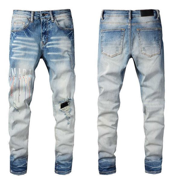 amirs designer men's jeans pants jeean 831 fashion street print letter perforated denim casual pants 2023 cotton youth tight jeans 6v1w, Blue
amirs designer men's jeans pants jeean 831 fashion street print letter perforated denim casual pants 2023 cotton youth tight jeans 6v1w, Blue