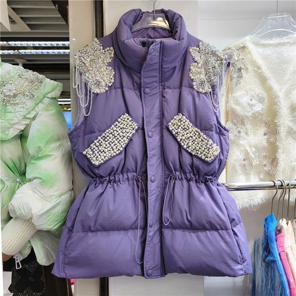 women's vests sweet style vest coat women's winter korean style heavy beads pocket diamond padded warm sleeveless vests fashion al, Black;white
women's vests sweet style vest coat women's winter korean style heavy beads pocket diamond padded warm sleeveless vests fashion al, Black;white