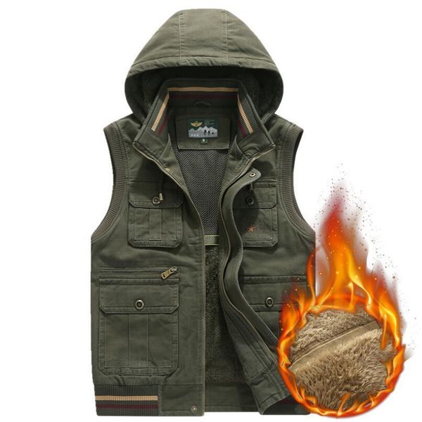 men's vests winter vest men fleece waistcoat thick warm men hooded multi pockets military chalecos para hombre colete masculino size m8, Black;white
men's vests winter vest men fleece waistcoat thick warm men hooded multi pockets military chalecos para hombre colete masculino size m8, Black;white
