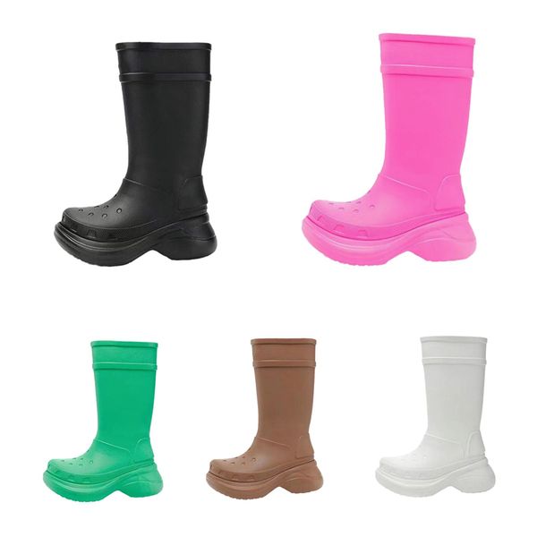 fashion women's rain boots designer thick soled rubber waterproof boots 6cm heels 35-42 size, Black
fashion women's rain boots designer thick soled rubber waterproof boots 6cm heels 35-42 size, Black