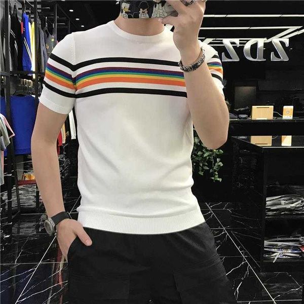 men's t-shirts 2022 summer men stretched tee shirt patchwork color stripe knitted t shirt homme short sleeve o-neck casual t-shirt stre, White;black
men's t-shirts 2022 summer men stretched tee shirt patchwork color stripe knitted t shirt homme short sleeve o-neck casual t-shirt stre, White;black