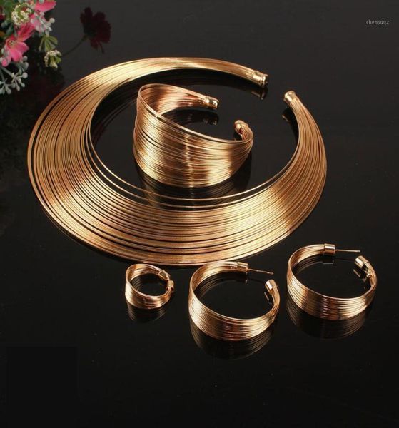 earrings necklace jewelry set fashion metal wire torques choker necklaces bangle ring sets for women dress gift bridal accessori8529665, Silver
earrings necklace jewelry set fashion metal wire torques choker necklaces bangle ring sets for women dress gift bridal accessori8529665, Silver