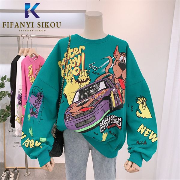 women's hoodies sweatshirts funny sweatshirt women fashion cartoon print cotton oversized o-neck long sleeve pullover female thin 2212, Black
women's hoodies sweatshirts funny sweatshirt women fashion cartoon print cotton oversized o-neck long sleeve pullover female thin 2212, Black