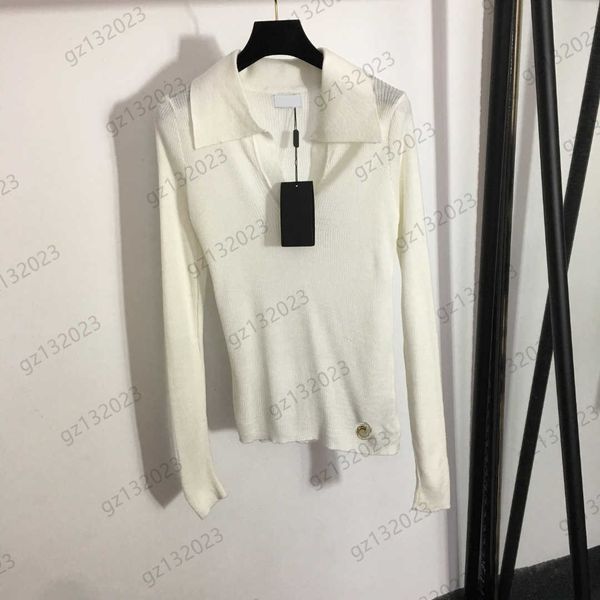 womens sweater designer metal logo decoration lapel deep v pullover knit sweaters elastic fabric long sleeve tight standard warm knitwear wo, White;black
womens sweater designer metal logo decoration lapel deep v pullover knit sweaters elastic fabric long sleeve tight standard warm knitwear wo, White;black