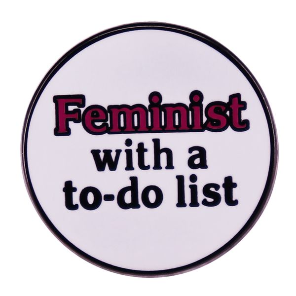 feminist with a to do list enamel pin badge brooch jewelry backpack decoration accessories, Blue
feminist with a to do list enamel pin badge brooch jewelry backpack decoration accessories, Blue