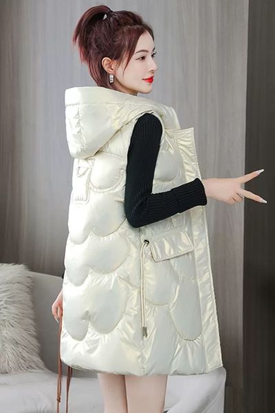 women's vests women winter vests hooded long bright color vest cotton padded sleeveless coat female waterproof thick waistcoat 221202, Black;white
women's vests women winter vests hooded long bright color vest cotton padded sleeveless coat female waterproof thick waistcoat 221202, Black;white