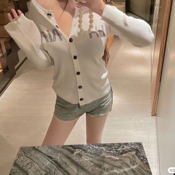 women's knits & tees designer women letters rhinestone design v-neck cardigan pure color thin section fashion apparel zvbt, White
women's knits & tees designer women letters rhinestone design v-neck cardigan pure color thin section fashion apparel zvbt, White