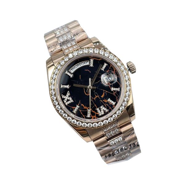 fashion ladies watch 36mm mens mechanical watch automatic movement diamond-set bracelet and case double calendar watches montres de luxe chr, Slivery;brown
fashion ladies watch 36mm mens mechanical watch automatic movement diamond-set bracelet and case double calendar watches montres de luxe chr, Slivery;brown