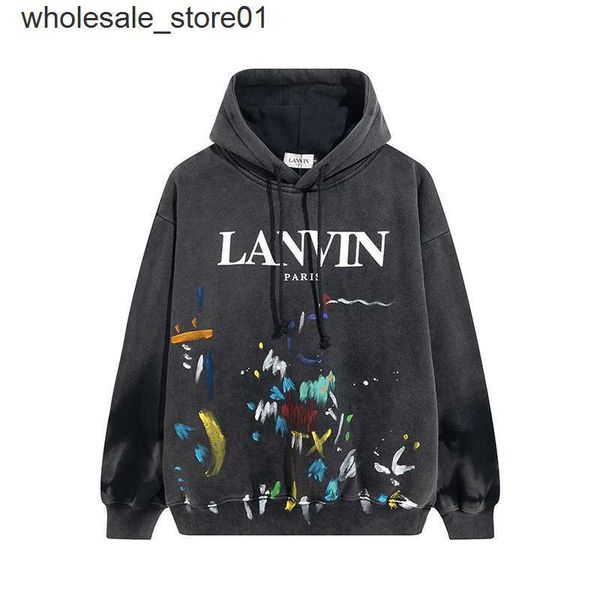 men's hoodies designer sweatshirts winter fashion brand lanvins graffiti splash letter printing men's women's casual streetwe, Black
men's hoodies designer sweatshirts winter fashion brand lanvins graffiti splash letter printing men's women's casual streetwe, Black