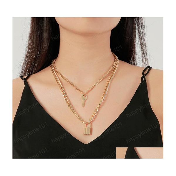 pendant necklaces lady female girl women girlfriend couples lover metal sier gold color double thick chain lock key pendant charm ne dhk4p, Silver
pendant necklaces lady female girl women girlfriend couples lover metal sier gold color double thick chain lock key pendant charm ne dhk4p, Silver