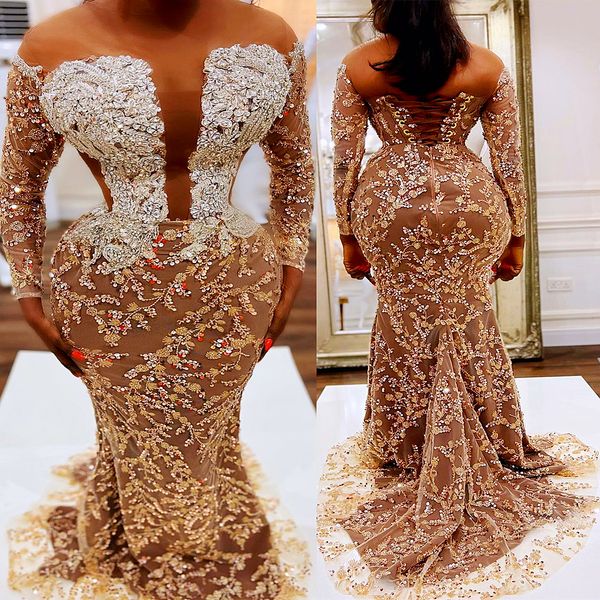 2023 arabic aso ebi gold mermaid prom dresses lace beaded crystals evening formal party second reception birthday engagement gowns dress zj6, Black
2023 arabic aso ebi gold mermaid prom dresses lace beaded crystals evening formal party second reception birthday engagement gowns dress zj6, Black
