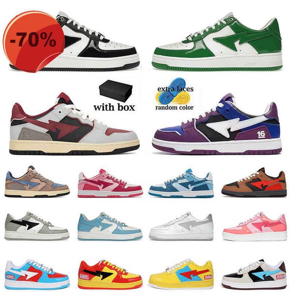 boots 2023 with box designer bapesta shoes platform sneakers bapestas baped sk8 sta black white patent jjjjound plate-forme skate low traine
boots 2023 with box designer bapesta shoes platform sneakers bapestas baped sk8 sta black white patent jjjjound plate-forme skate low traine