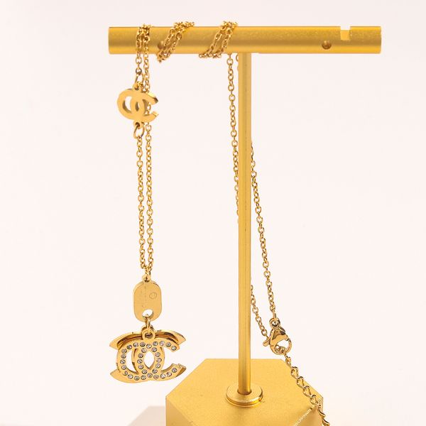 luxury design necklace 18k gold plated brand stainless steel necklaces choker chain crystal letter pendant womens wedding jewelry accessorie, Silver
luxury design necklace 18k gold plated brand stainless steel necklaces choker chain crystal letter pendant womens wedding jewelry accessorie, Silver