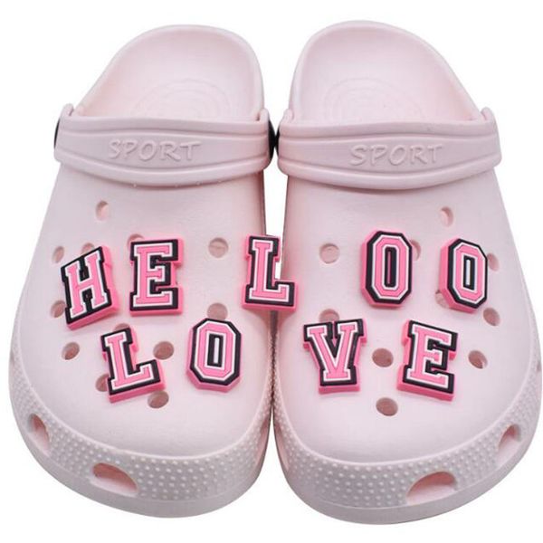 diy custom english letter croc shoe charms pvc pink soft rubber decoration buckle for clog bracelet wristband charm, White;pink
diy custom english letter croc shoe charms pvc pink soft rubber decoration buckle for clog bracelet wristband charm, White;pink