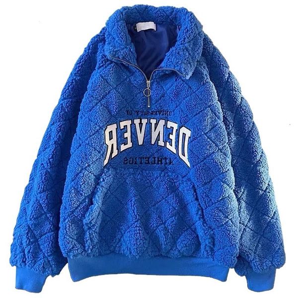 women's jackets streetwear fashion letter embroidery women sweatshirt zipper keep warm lamb fleece coat winter american female pullover, Black;brown
women's jackets streetwear fashion letter embroidery women sweatshirt zipper keep warm lamb fleece coat winter american female pullover, Black;brown