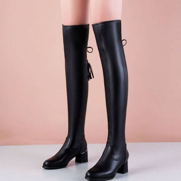 boots women over the knee pu leather stretch slimming high boot plus velvet warm pointed-toe chunky heel fashion zapatos 221203, Black
boots women over the knee pu leather stretch slimming high boot plus velvet warm pointed-toe chunky heel fashion zapatos 221203, Black