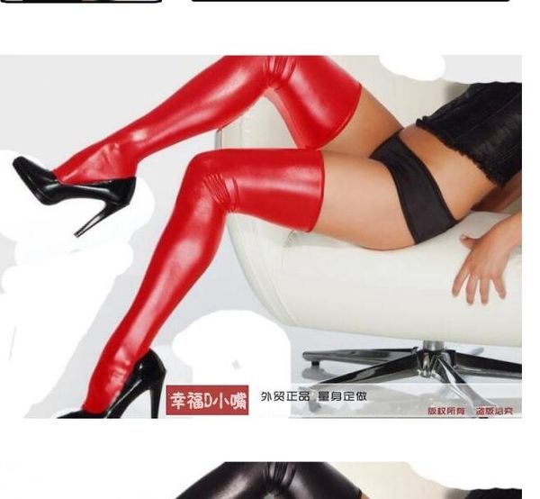 the queen' underwear show glue socks bright elastic long tube over knee patent leather socks lure sm fun, Red;black
the queen' underwear show glue socks bright elastic long tube over knee patent leather socks lure sm fun, Red;black