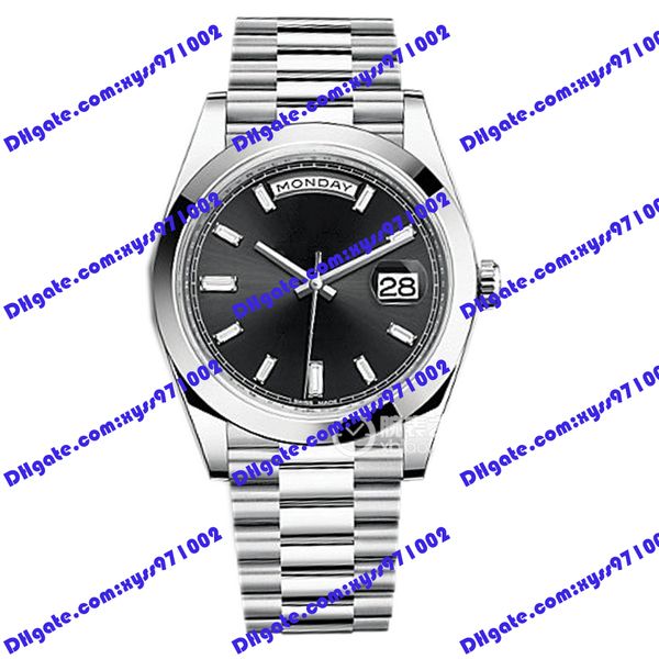 highquality men's watch 2813 automatic machinery 228206 watch 40mm black dial rectangle diamond time mark wristwatch silver stainless s, Slivery;brown
highquality men's watch 2813 automatic machinery 228206 watch 40mm black dial rectangle diamond time mark wristwatch silver stainless s, Slivery;brown