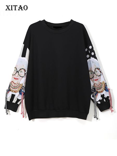 women's jackets xitao black long sleeve sweatshirts patchwork print tassel pullover harajuku hoodie clothes xww2734 221201, Black;brown
women's jackets xitao black long sleeve sweatshirts patchwork print tassel pullover harajuku hoodie clothes xww2734 221201, Black;brown