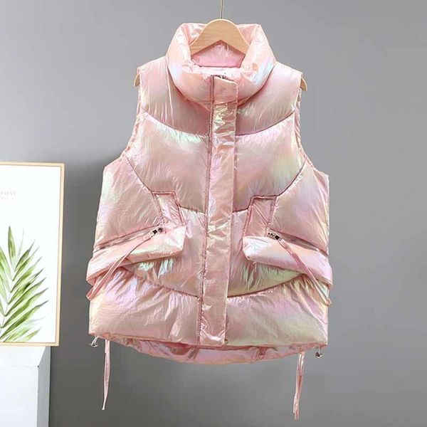 women's vests design winter women autumn vest stand collar 7 solid colors bright shiny fabric sleeveless jacket waistcoat 221202, Black;white
women's vests design winter women autumn vest stand collar 7 solid colors bright shiny fabric sleeveless jacket waistcoat 221202, Black;white