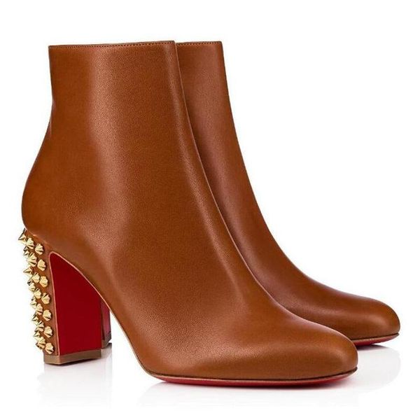 women's ankle red soled boots black and white thick heel rivet combat short party wedding dress short eu 35-43
women's ankle red soled boots black and white thick heel rivet combat short party wedding dress short eu 35-43
