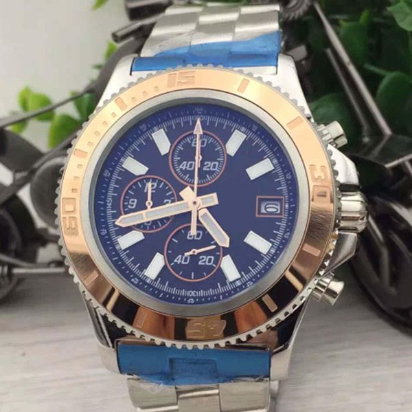 luxury brand men's quartz watch chronograph uperocean a17384 black dial digital bezel platinum skeleton gold stainless steel expedition, Slivery;brown
luxury brand men's quartz watch chronograph uperocean a17384 black dial digital bezel platinum skeleton gold stainless steel expedition, Slivery;brown