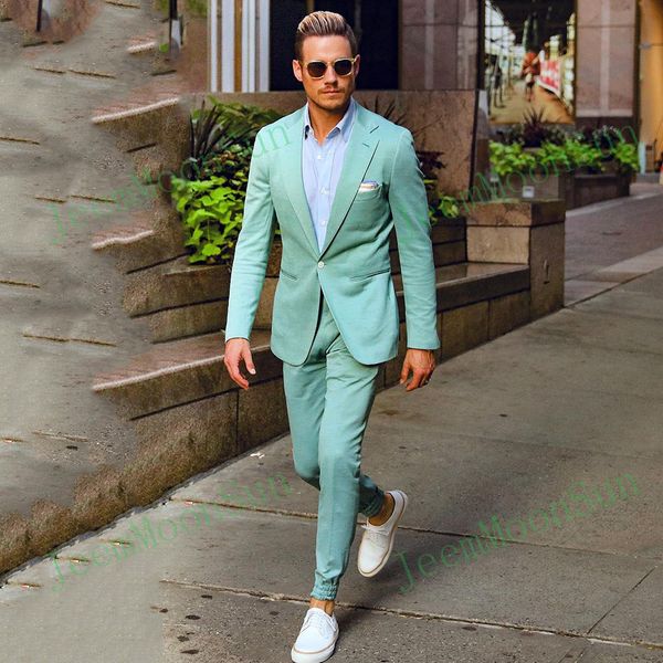 men's suits blazers mint green mens one button notched lapel wedding for men groom tuxedos two pieces pants costume homme 221202, White;black
men's suits blazers mint green mens one button notched lapel wedding for men groom tuxedos two pieces pants costume homme 221202, White;black