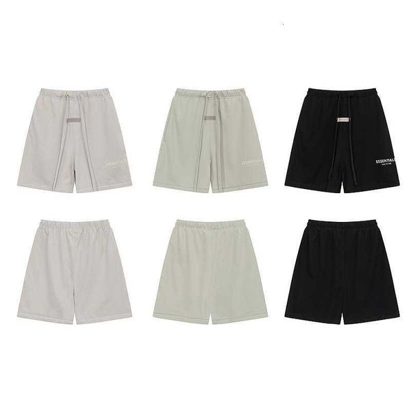casual sports pants fog multi thread essentials season 8 fleece flocking casual sports shorts, Black