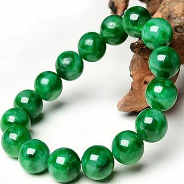 12mm natural green jade jadeite round gemstone beads bracelet 7.5", Golden;silver
12mm natural green jade jadeite round gemstone beads bracelet 7.5", Golden;silver