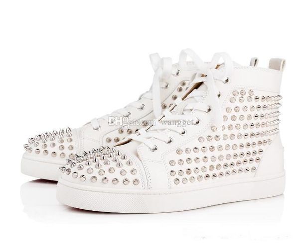 red bottomed christians brand spikes shoes black suede leather trainers high studs sneakers for men classic flats sports casual wa suy
red bottomed christians brand spikes shoes black suede leather trainers high studs sneakers for men classic flats sports casual wa suy