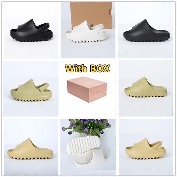 kids childrens slippers toddlers infants slipper slides white black desert sand bone resin designer fashion sandals with box227n, Black;grey
kids childrens slippers toddlers infants slipper slides white black desert sand bone resin designer fashion sandals with box227n, Black;grey
