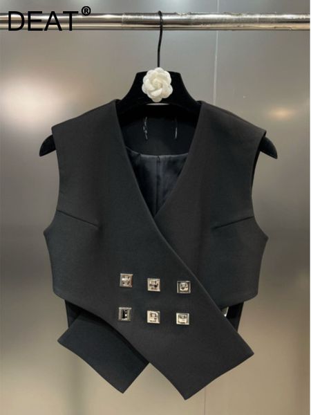 women's vests deat autumn v neck sleeveless cross three row button decorative waist small dark style vest female clothes wy35201l 22120, Black;white
women's vests deat autumn v neck sleeveless cross three row button decorative waist small dark style vest female clothes wy35201l 22120, Black;white