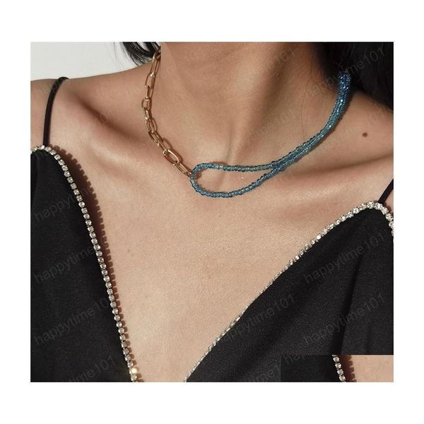 chokers chain choker necklace women fashion punk blue beaded link neck jewelry drop delivery necklaces pendants dh9qt, Golden;silver
chokers chain choker necklace women fashion punk blue beaded link neck jewelry drop delivery necklaces pendants dh9qt, Golden;silver