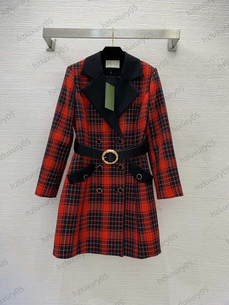 womens coat wool blends contrasting color lattice woolen lapel long sleeves trench coats double breasted buckle belt collect waist slim oute, Black
womens coat wool blends contrasting color lattice woolen lapel long sleeves trench coats double breasted buckle belt collect waist slim oute, Black