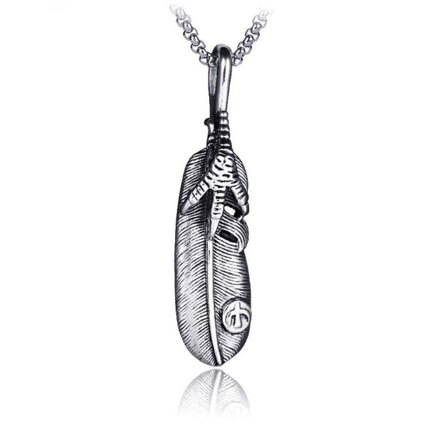 stainless steel chain eagle claw feather necklaces pendant ancient silver necklace women men nightclub hip hop fashion fine jewelry
stainless steel chain eagle claw feather necklaces pendant ancient silver necklace women men nightclub hip hop fashion fine jewelry
