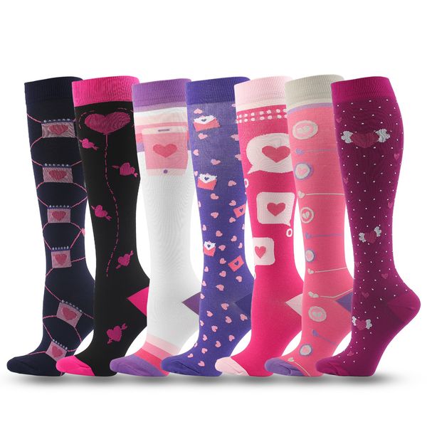 men's socks calcetines de compresion 7 pairs per set cartoon love men and women outdoor sports compression chaussette 221202, Black
men's socks calcetines de compresion 7 pairs per set cartoon love men and women outdoor sports compression chaussette 221202, Black