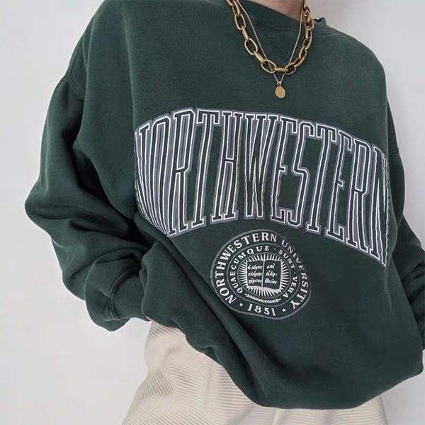 women's jackets dark green letter print crewneck sweatshirt oversize women autumn winter warm vintage pullover sweat shirts sudaderas, Black;brown
women's jackets dark green letter print crewneck sweatshirt oversize women autumn winter warm vintage pullover sweat shirts sudaderas, Black;brown