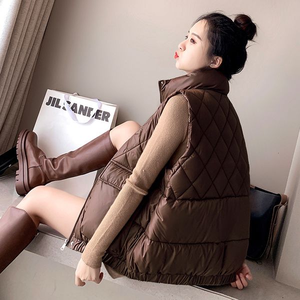 women's vests autumn stand collor warm cotton coats women fashion solid sleeveless zip up tank outerwear harajuku loose streetwear ladi, Black;white
women's vests autumn stand collor warm cotton coats women fashion solid sleeveless zip up tank outerwear harajuku loose streetwear ladi, Black;white