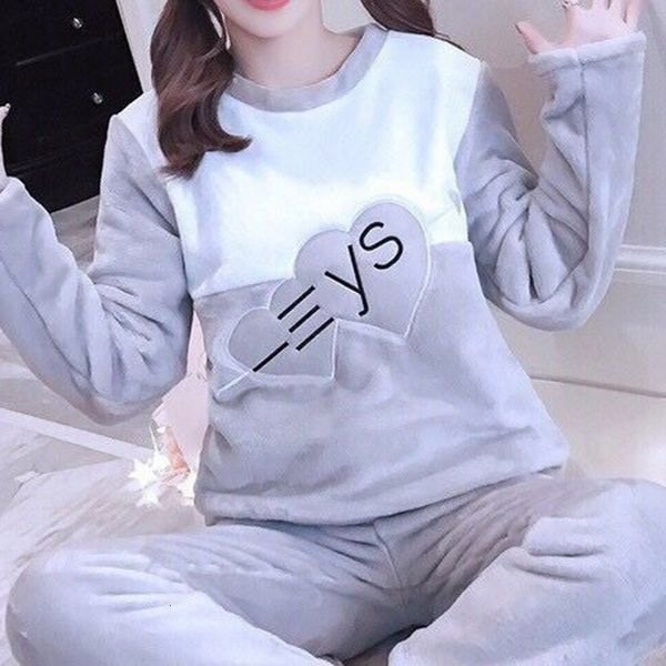 women's sleepwear flannel women pajamas sets autumn winter warm thick coral velvet long sleeve cartoon home pijamas set girl 221202, Black;red
women's sleepwear flannel women pajamas sets autumn winter warm thick coral velvet long sleeve cartoon home pijamas set girl 221202, Black;red