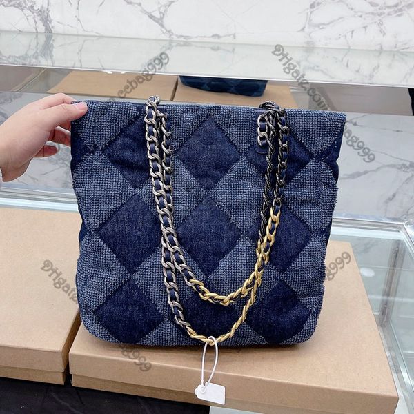 ladies french 19 lager capacity shopping bags black blue denim diamond quilted designer tote gold metal hardware luxury handbags sport outdo
ladies french 19 lager capacity shopping bags black blue denim diamond quilted designer tote gold metal hardware luxury handbags sport outdo