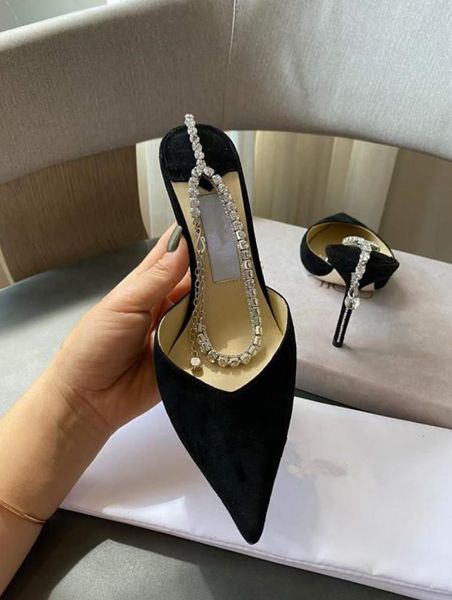 2023stilettos women 's shoes sandals women 9cm rhinestone chain bride dresses buckle stiletto pointed toe ankle bright diamond-chain hi, Black
2023stilettos women 's shoes sandals women 9cm rhinestone chain bride dresses buckle stiletto pointed toe ankle bright diamond-chain hi, Black