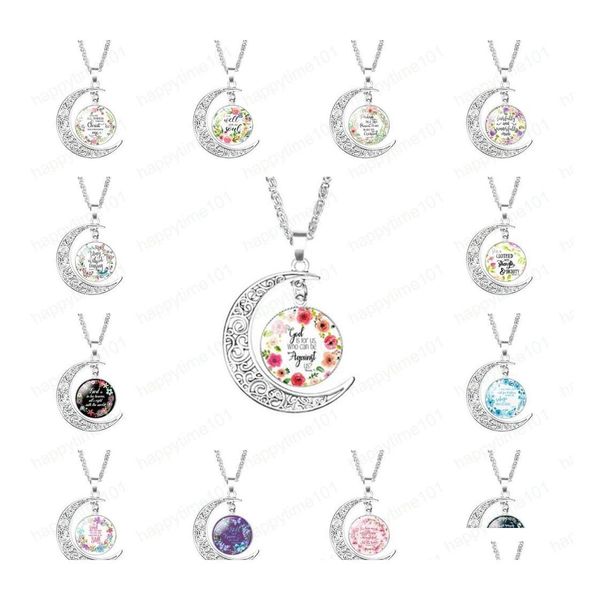 pendant necklaces catholic rose scripture necklace christian bible inspirational verse moon shape pendant drop delivery jewelry neck dh6s1, Silver
pendant necklaces catholic rose scripture necklace christian bible inspirational verse moon shape pendant drop delivery jewelry neck dh6s1, Silver