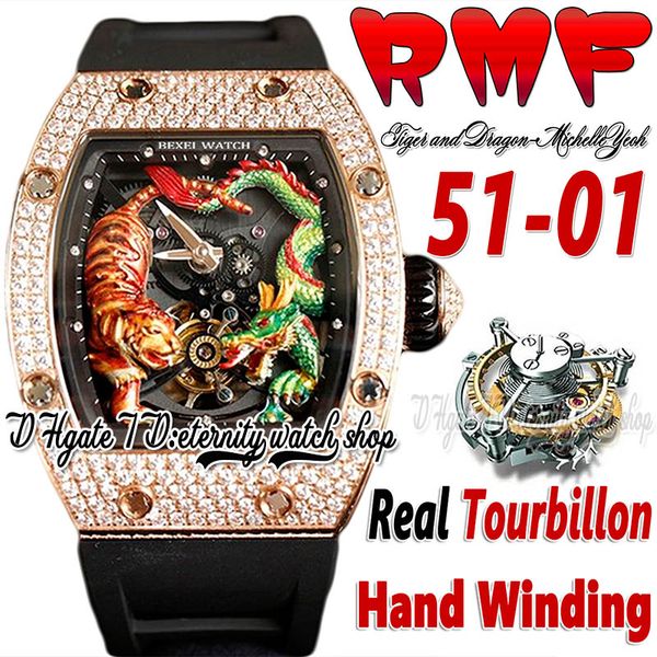 rmf ys51-01 mens watch real tourbillon hand winding 3d dragon tiger totem painted dial rose gold diamonds case black rubber strap super edit, Slivery;brown
rmf ys51-01 mens watch real tourbillon hand winding 3d dragon tiger totem painted dial rose gold diamonds case black rubber strap super edit, Slivery;brown