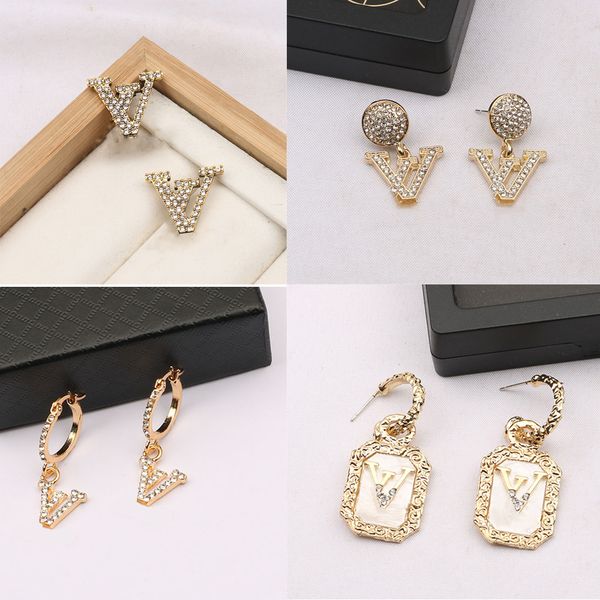 fashion stud earrings woman luxury designers earring various letter jewelry women 18k diamond valentine wedding gifts, Golden;silver
fashion stud earrings woman luxury designers earring various letter jewelry women 18k diamond valentine wedding gifts, Golden;silver